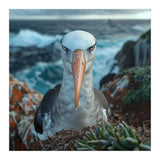 Black Browed Albatross Perched On Nest Near Ocean (Print Only) thumbnail