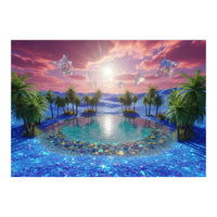 Oasis of Dreams: Surreal Tropical Landscape (Print Only)