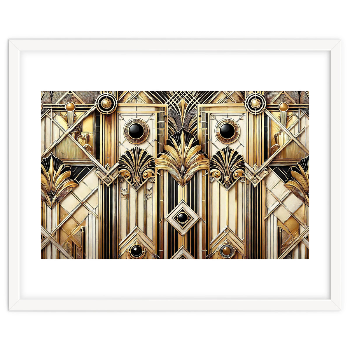 Art Deco Gold Geometric Pattern