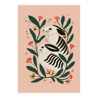 Hares Among Flowers (Print Only)