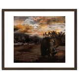 Elephant Scenic Golden Sunset African Wildlife Landscape thumbnail