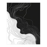 Abstract Black And White Wavy Lines Flowing  (Print Only) thumbnail