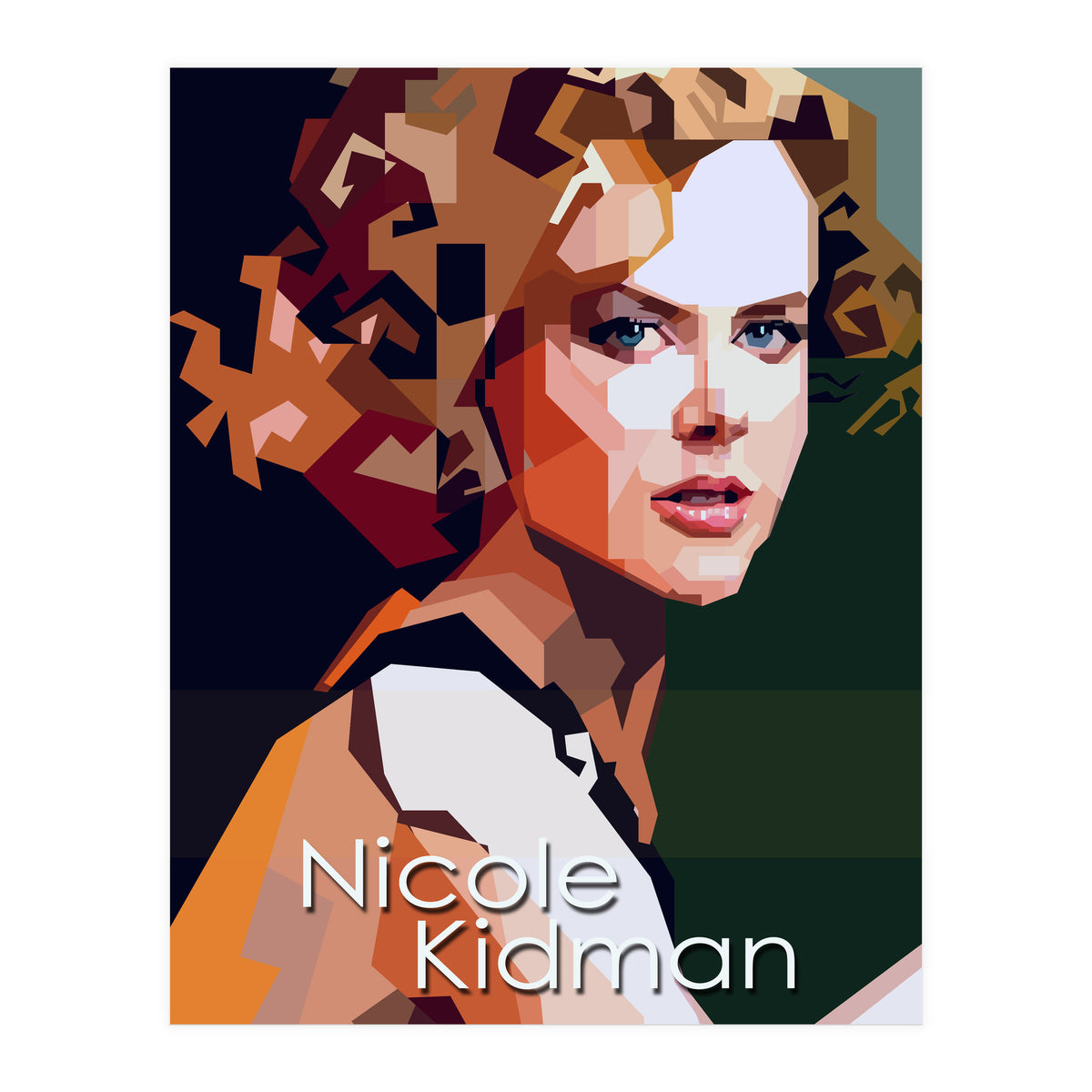 Nicole Kidman Hollywood Actress Retro Style (Print Only)