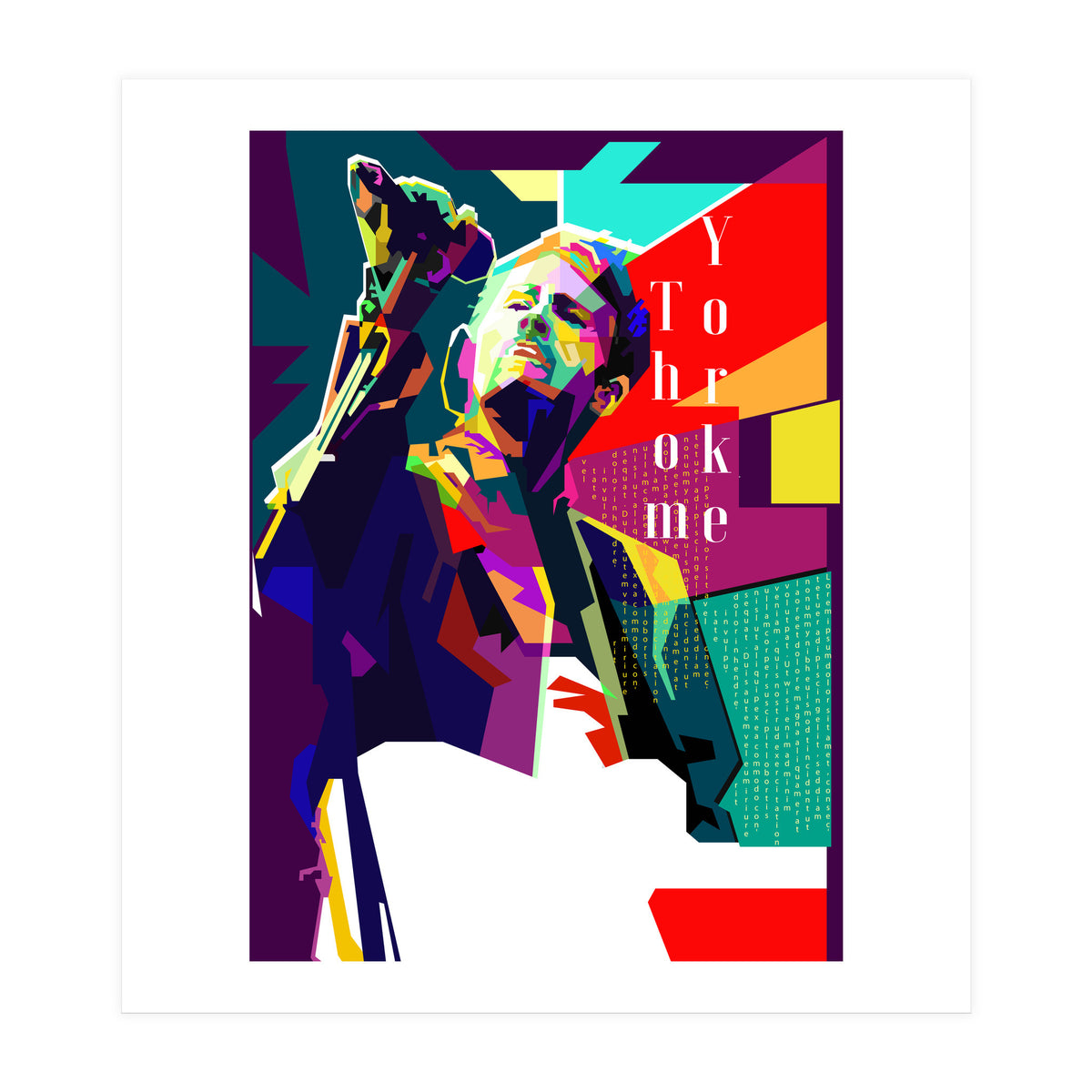 Thom Yorke Singer Musician Pop Art WPAP (Print Only)