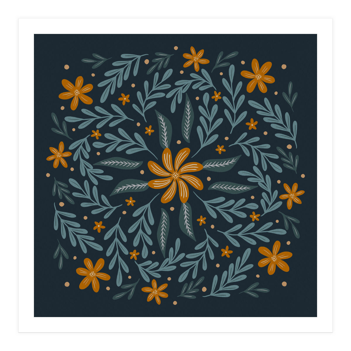 Circular Flowers 1  (Print Only)