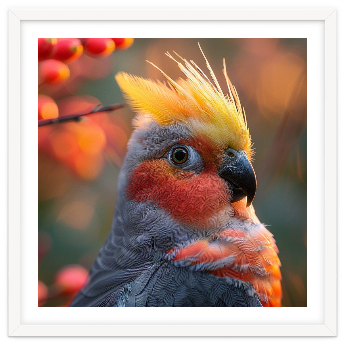 Close Up Portrait Of A Cockatiel Bird