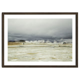 Tourists at the volcano steam spot - Iceland thumbnail