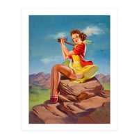 Pinup Sexy Binoculars Girl (Print Only)