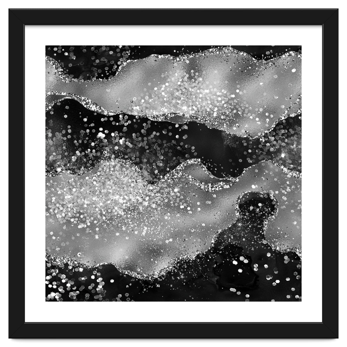 Black Glitter Agate Texture 03