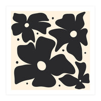 Abstract Monochrome Flowers 3 (Print Only)