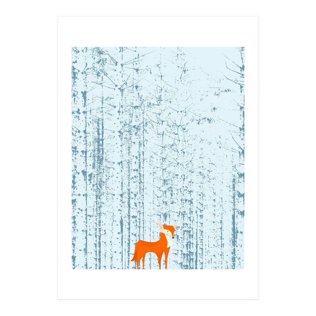 Fox Lost In The Woods (Print Only)
