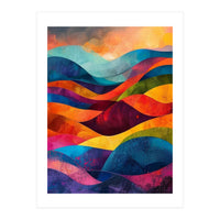 Abstract Rainbow Mountain Landscape (Print Only)