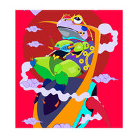 Knight Frog Pop Art Illustration (Print Only)