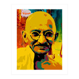 Mahatma Gandhi Colorful Abstract Art (Print Only) thumbnail