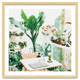 Junglow, Urban Jungle Botanical Home decor, Tropical Plants Interior Design Plant Lady Painting thumbnail