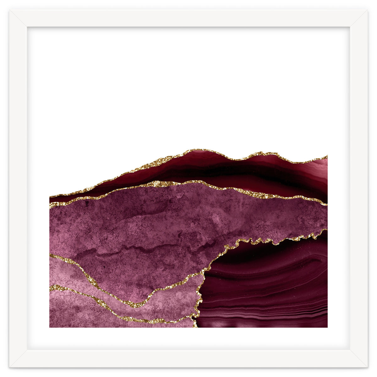 Burgundy & Gold Agate Texture 28