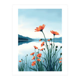 Flower And Lake (Print Only) thumbnail