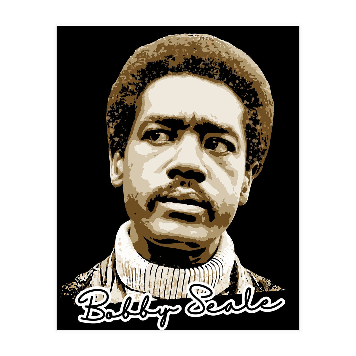 Bunchy Carter American Activist Legend in Vintage Style (Print Only)