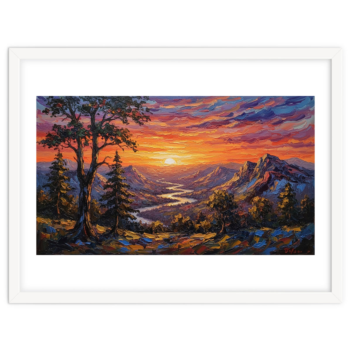 Sunset Over the Valley Peaks
