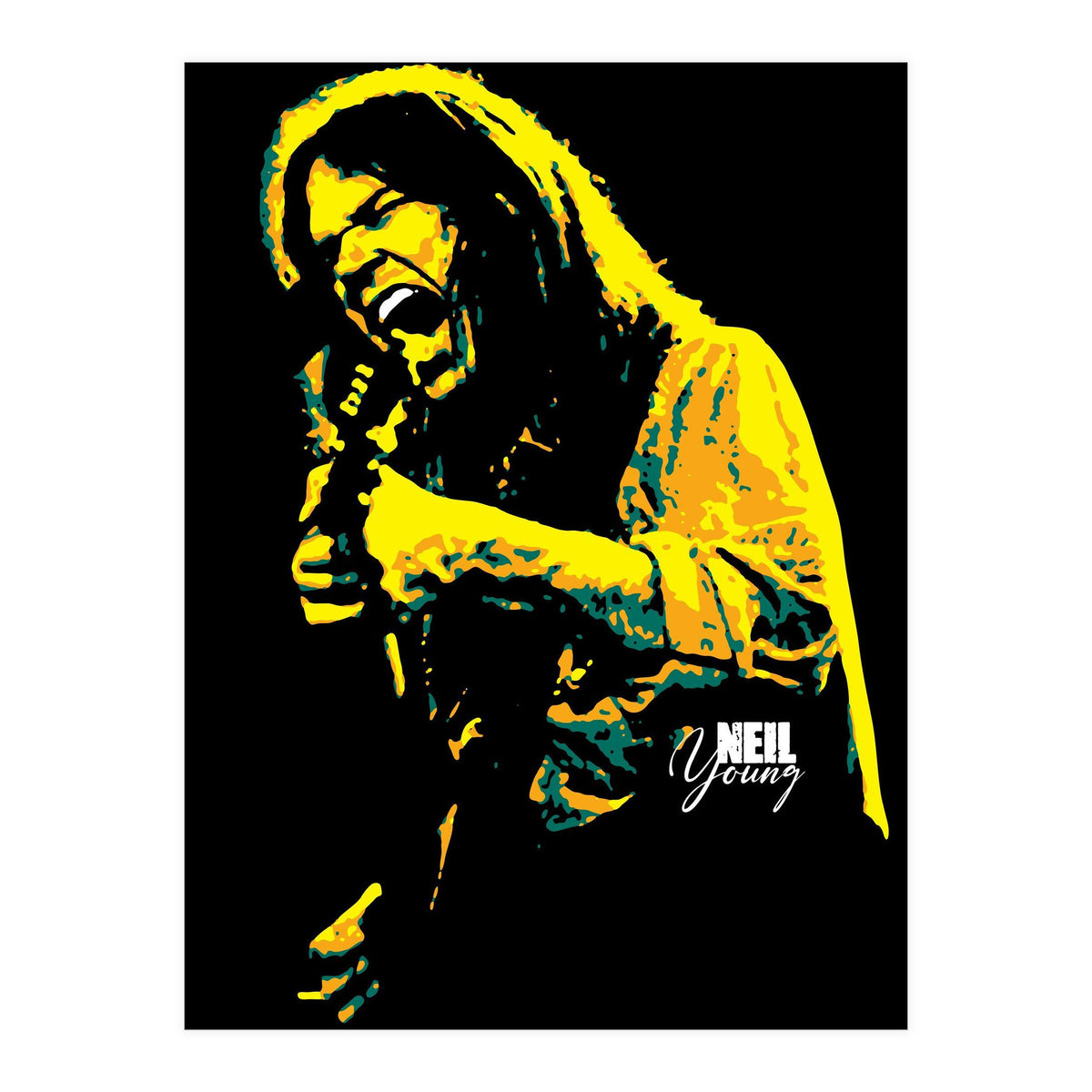 Neil Young Music Legend (Print Only)