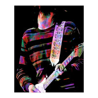 Eric Clapton American Rock and Blues Guitarist in Colorful (Print Only)