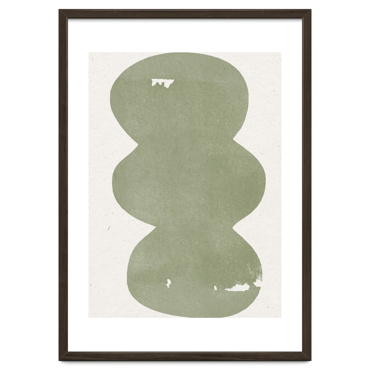 GREEN WATERCOLOR SHAPES NO.2