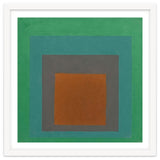 JOSEF ALBERS - HOMAGE TO THE SQUARE GREY BROWN GREEN thumbnail