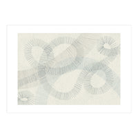 calming essentials Curved Lines blue (Print Only)