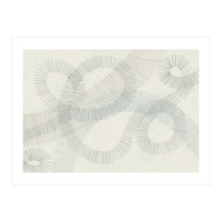 calming essentials Curved Lines blue (Print Only)