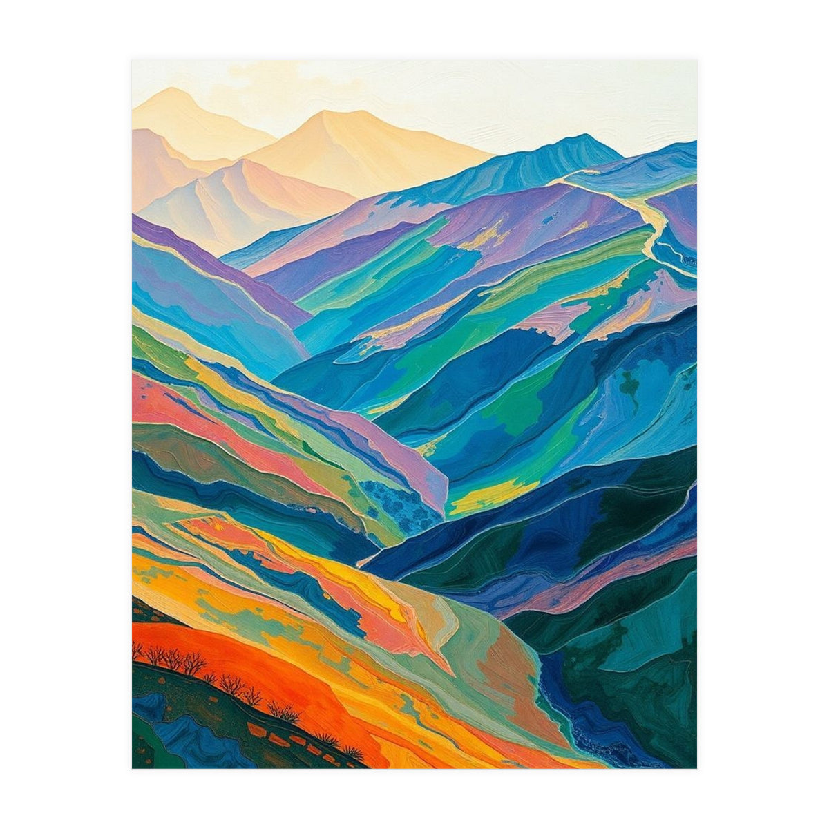 Abstract Mountain Landscape (Print Only)