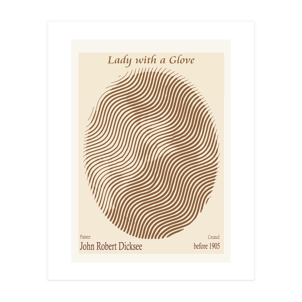 Lady With A Glove – John Robert Dicksee (before 1905) (Print Only)