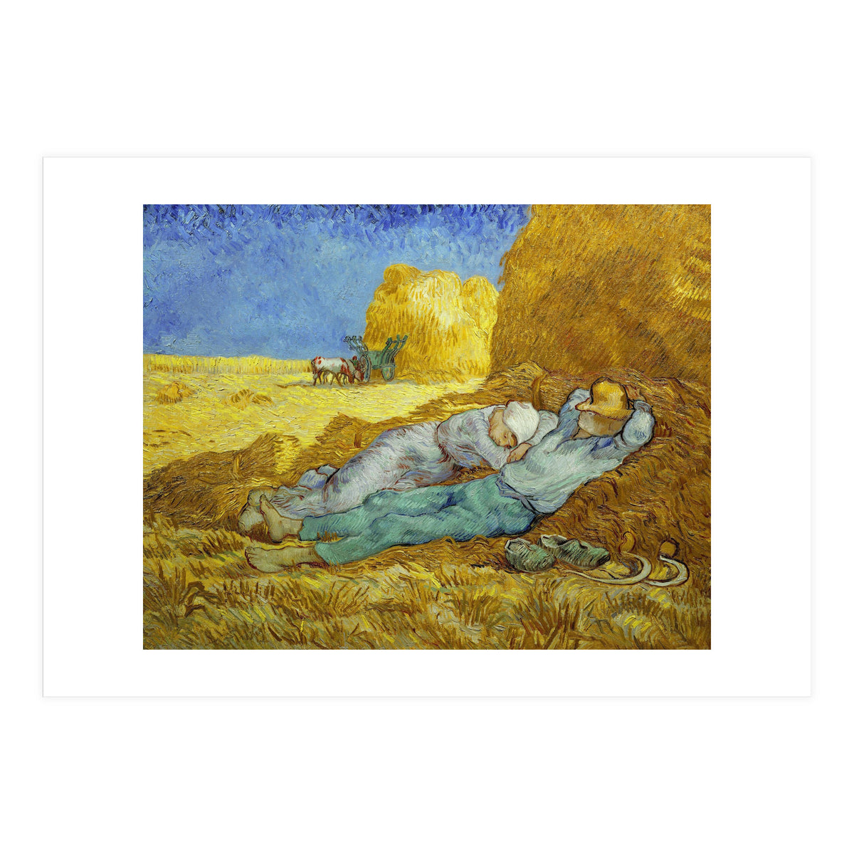 Vincent Van Gogh / 'The Siesta (after Millet)', 1889-1890, Oil on canvas, 73 x 91 cm. (Print Only)
