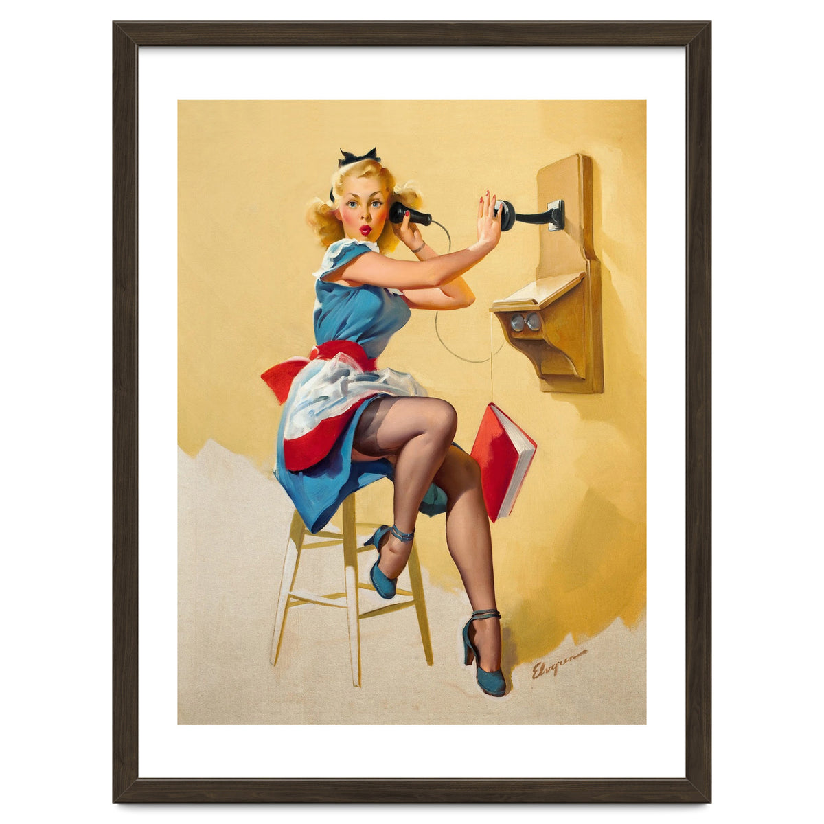 Pinup Gossip Girl On The Phone