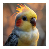 Cockatiel Parrot Portrait With Orange Cheeks (Print Only) thumbnail