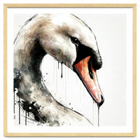 Watercolor Swan Portrait