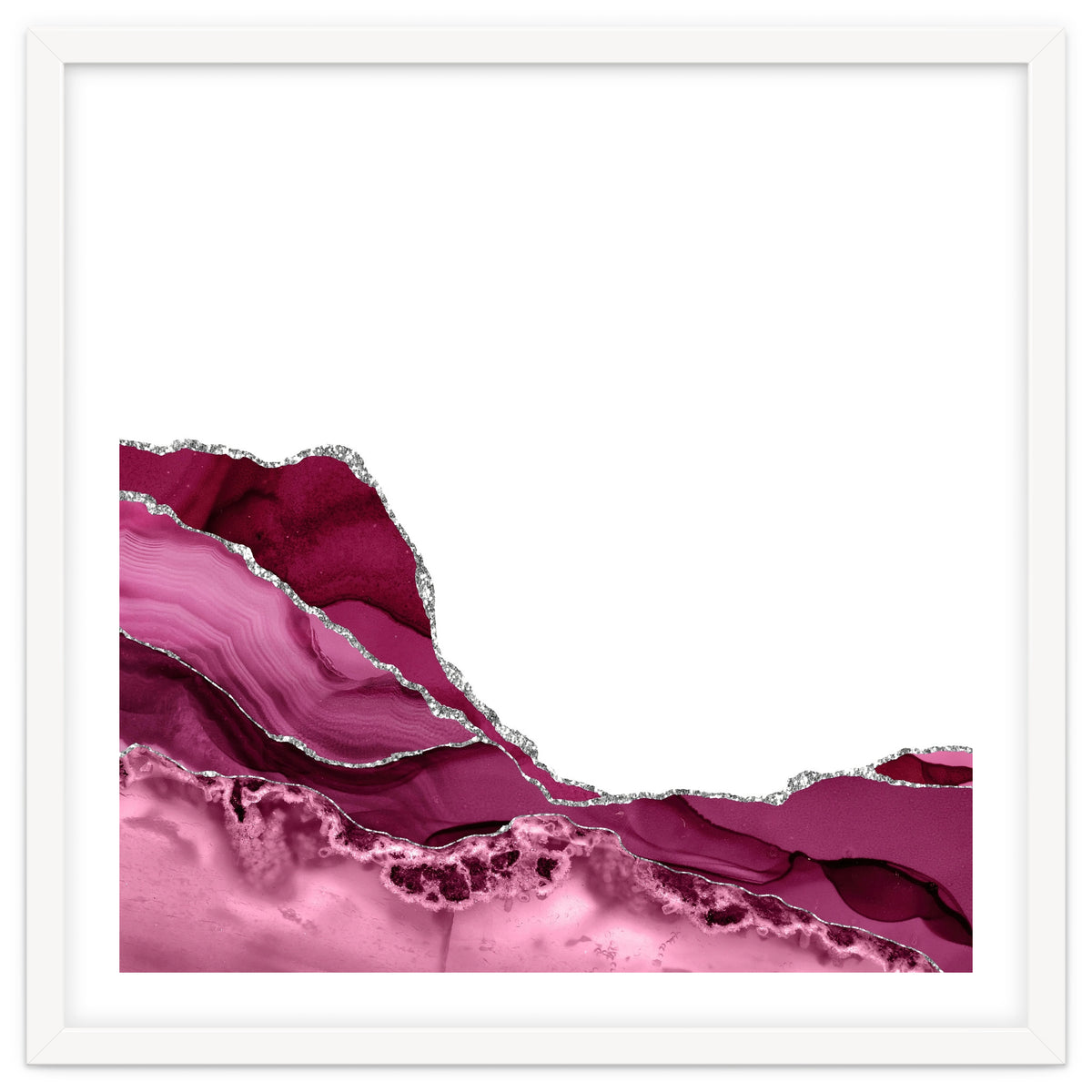 Burgundy & Silver Agate Texture 09