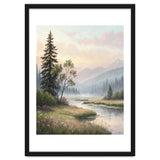 Dreamy Alpine Valley Landscape Painting thumbnail