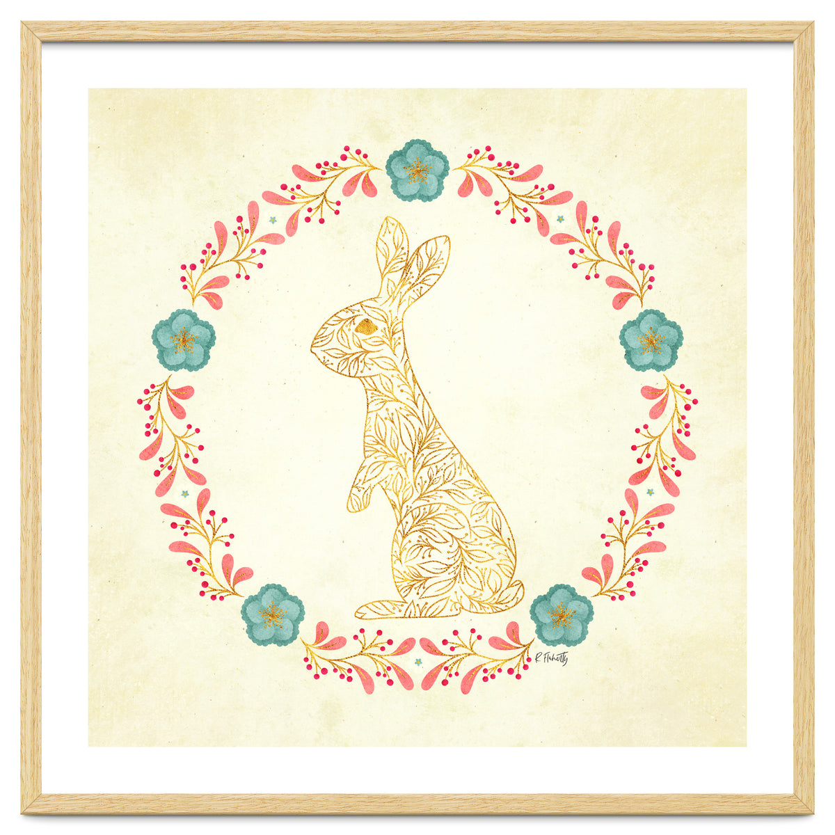 Floral Rabbit Wreath