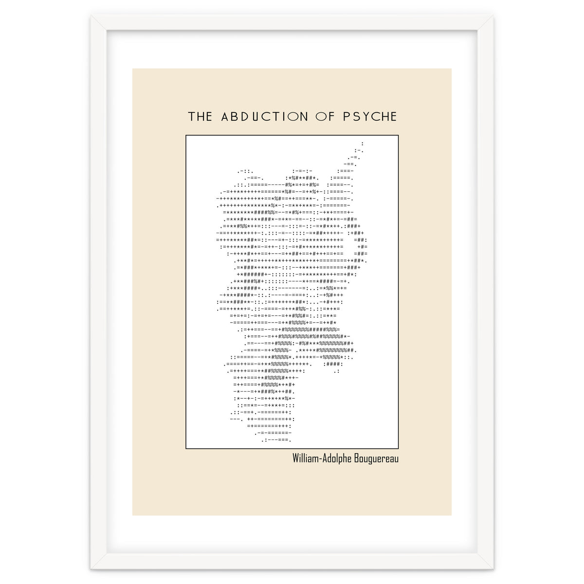 The Abduction of Psyche (1895) – William-Adolphe Bouguereau (ascii art)