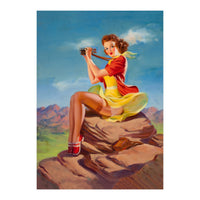 Pinup Sexy Binoculars Girl (Print Only)