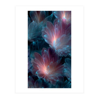 Luminous Bioluminescent Floral Abstract (Print Only)