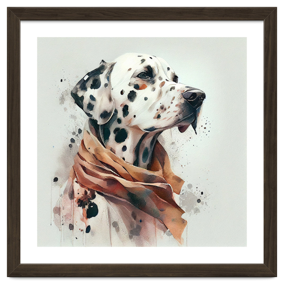 Watercolor Dalmatian Dog