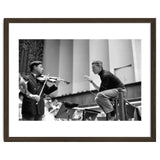 Conductor Herbert von Karajan rehearsing with Nathan Milstein in Lucerne, Switzerland. Lucerne,1957. thumbnail