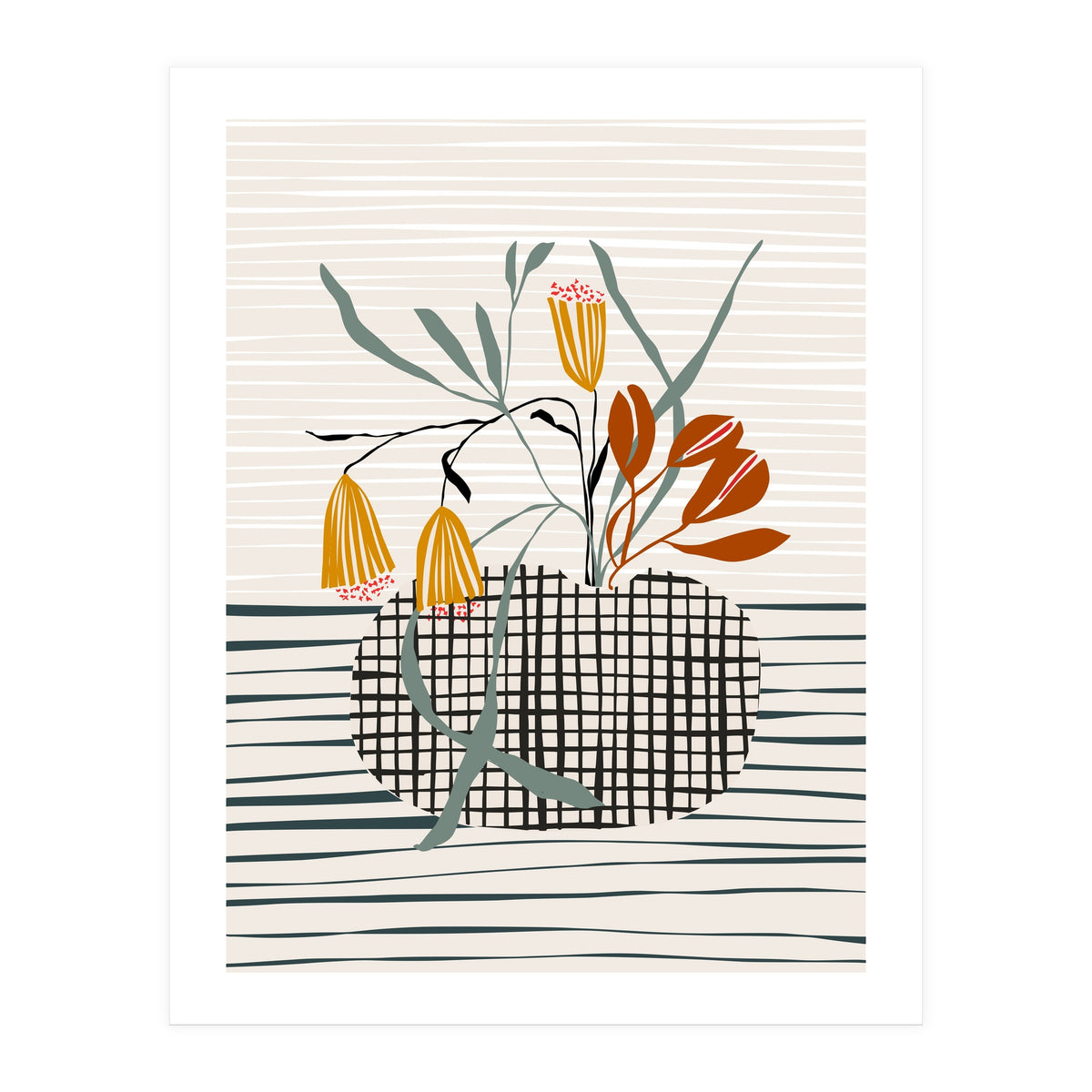 Midcentury vase light (Print Only)