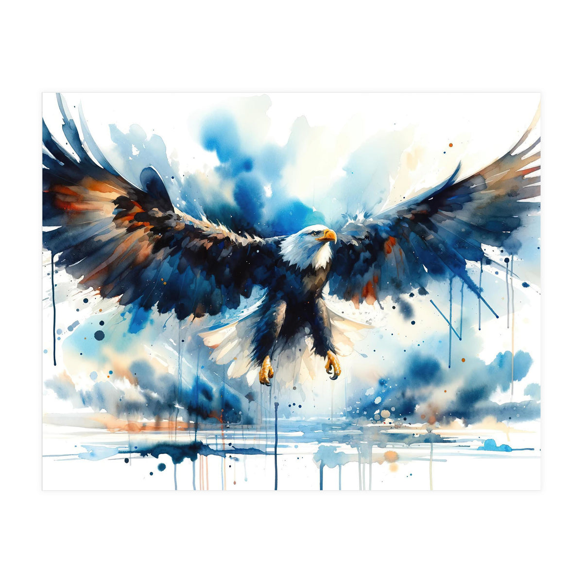 Soaring Spirit Of Freedom Eagle In Flight (Print Only)