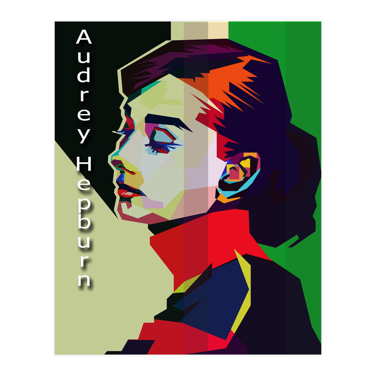 Beauty Audrey Hepburn Pop Art WPAP (Print Only)