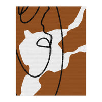 Abstract Brown and Black Lines (Print Only)