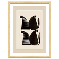 Minimalist Cats In Black And White