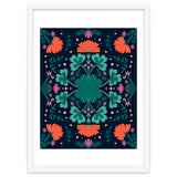 Clovers And Flowers Teal and Orange thumbnail