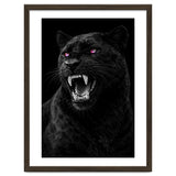 Black leopard with colorful eyes portrait thumbnail